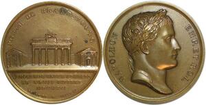 R1630 Rare Médaille Napoleon Porte Brandebourg Empereur Berlin 1806 Denon SUP