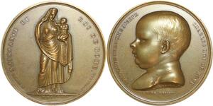 R1633 Rare Médaille Napoleon Naissance Roi Rome 1811 Andrieu SUP - M Offer 