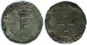 R1646 Rare François Ier 1494 1547 Liard à l'F Villeneuve-Saint-André-lès-Avignon