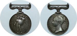 R1665 Rare Medal Great Britain Victoria 1854 Crimean War Russia Silver ->M Offer