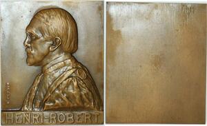 R1691 Rare Coffret Plaque Henri Robert Avocat Epreuve Auteur R. Persin SUP