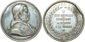 R1697 Médaille Vatican Pie IX Catholique Religion Papauté 1847 ->Make Offer
