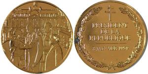 R1711 Médaille Charles de Gaulle Président Elysée 1959 Vermeil Proof M Offer