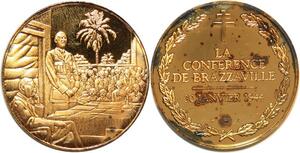 R1714 Médaille Charles de Gaulle Conférence Brazzaville 1944 Vermeil Proof Offer