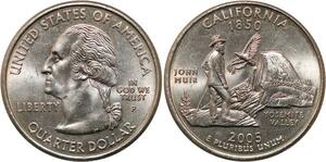 R1735 USA California Quarter 1/4 Dollar John Mur Yosemite Valley 1850 2005 UNC