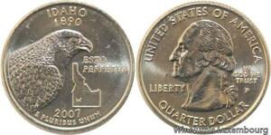R1743 USA Idaho Quarter 1/4 Dollar Esto perpetua 1890 2007 UNC -> Make offer