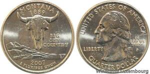 R1744 USA Montana Quarter 1/4 Dollar Big sky country 1889 2007 UNC -> Make offer