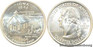 R1752 USA Iowa Quarter 1/4 Dollar Foundation in Education 1846 2004 UNC ->Offer