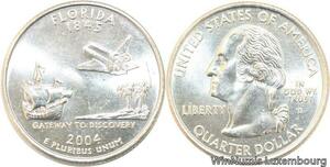R1753 USA Florida Quarter 1/4 Dollar Gateway to Discovery 1845 2004 UNC ->Offer