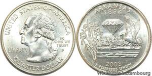 R1758 USA Arkansas Quarter 1/4 Dollar Liberty 1836 2003 UNC -> Make offer