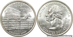 R1761 USA Kentucky Quarter 1/4 Dollar My Old Kentucky Home 1792 2001 UNC ->Offer