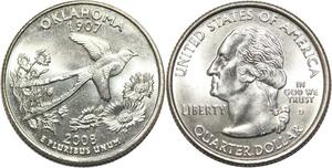 R1764 USA Oklahoma Quarter 1/4 Dollar Liberty 1907 2008 UNC -> Make offer