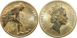 R1774 Australia 5 Dollars Elizabeth II Olympics Games Hockey Sydney 2000 UNC 