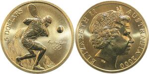 R1776 Australia 5 Dollars Elizabeth II Olympics Games Tennis Sydney 2000 UNC