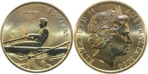 R1779 Australia 5 Dollars Elizabeth II Olympics Games Rowing Sydney 2000 UNC