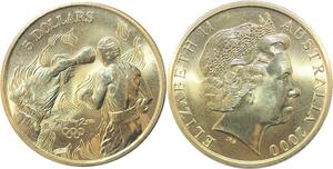 R1780 Australia 5 Dollars Elizabeth II Olympics Games Boxing Sydney 2000 UNC