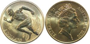 R1782 Australia 5 Dollars Elizabeth II Olympics Games  Athletics Sydney 2000 UNC