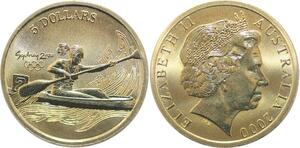 R1783 Australia 5 Dollars Elizabeth II Olympic Games Canoe Kayak Sydney 2000 UNC
