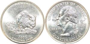 R1828 USA Kansas Quarter 1/4 Dollar Bison Liberty 1861 2005 UNC -> Make Offer