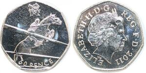 R1846 United Kingdom 50 Pence Elizabeth II Horse JO London 2011 UNC > Make offer