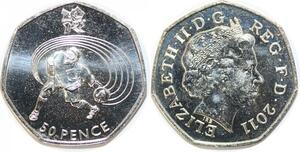 R1853 United Kingdom 50 Pence Elizabeth II Goalball JO London 2011 UNC ->Offer