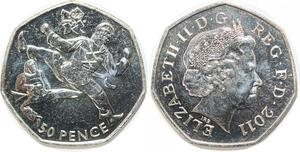 R1854 United Kingdom 50 Pence Elizabeth II Taekwondo JO London 2011 UNC ->Offer