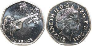 R1855 United Kingdom 50 Pence Elizabeth II Shooting JO London 2011 UNC ->Offer