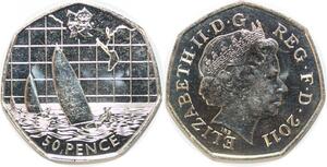 R1857 United Kingdom 50 Pence Elizabeth II Sailing JO London 2011 UNC -> M Offer