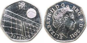 R1859 United Kingdom 50 Pence Elizabeth II Tennis JO London 2011 UNC -> M Offer