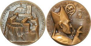 R1988 Médaille Evêque Jules de Carsalade Pont Perpignan 1902 1927 Herbemont SUP