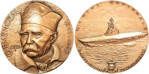 R2024 Médaille Clemenceau Marine Nationale Porte Avions 1841 1929 Guiraud SUP