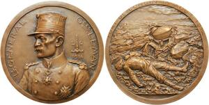 R2031 Médaille Belgium General Leman Fort de Loncin WWI Fonson 1914 Devreese SUP