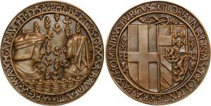 R2079 Rare Medal Italy Savoia Filiberto II Margherita Austria 1502 Marende AU