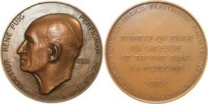 R2091 Médaille Médecine Docteur René Puig Perpignan Sagesse 1963 Paredes SPL