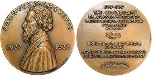 R2095 Rare Medal USA Winsconsin Mississipi Ohio Illinois 1937 Lavrillier