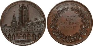R2104 Médaille France Paris Collège Henri IV Auriol Perpignan Caqué 1880 SUP