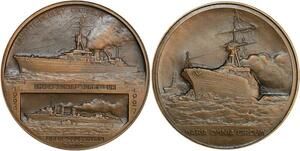 R2134 Médaille Navire Militaire Croiseur Lamotte-Picquet Chacal 1927 Benard SPL