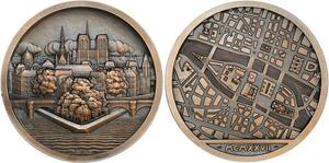 R2145 Rare Médaille Notre Dame de Paris Ile de la Cité 1927 Turin N°24 SPL