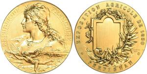 R2156 Rare Médaille Exposition Agricole Perpignan 1890 Louis Bottée FDC ! >Offer