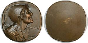 R2174 Rare Inédit Médaille Epreuve Art Nouveau Lutin Grelots Henri Dropsy SPL