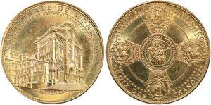R2193 Médaille Jeton Touristique Cathédrale Monaco Croix des Chanoines SPL