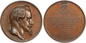 R2200 Rare Médaille  Napoléon III Beziers Alimentation Eau 1865 1866 Dubois SPL