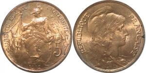 R2254 France 5 Centimes Dupuis 1912 SPL + -> Faire Offre