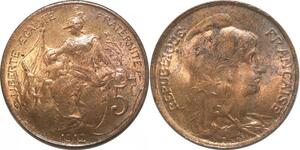 R2268 France 5 Centimes Dupuis 1912 SUP+  -> Faire Offre