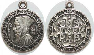 R2298 Medal Vatican Holy Father St Benedict CSPB Crux Sancti Benedicti UNC