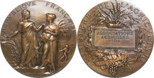 R2304 Médaille Ministere Agriculture Science Labeur Agricoles 1904 Dubois SUP