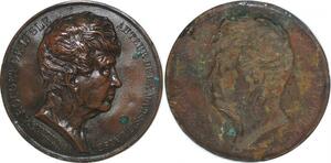 R2306 Rare Médaille Cliché Uniface Rouget Lisle Auteur Marseillaise 1833 Rogat