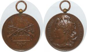 R2307 Rare Médaille Marianne Fusils Pro Patria Pouget Vernon 1892 SUP ->Offer