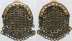 R2315 Porte monnaie Maille Fermoir Bronze XXe -> Make Offer