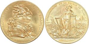 R2332 Médaille Constitution élection Bailly Maire Paris 1789 Dupré Rombaldi SUP